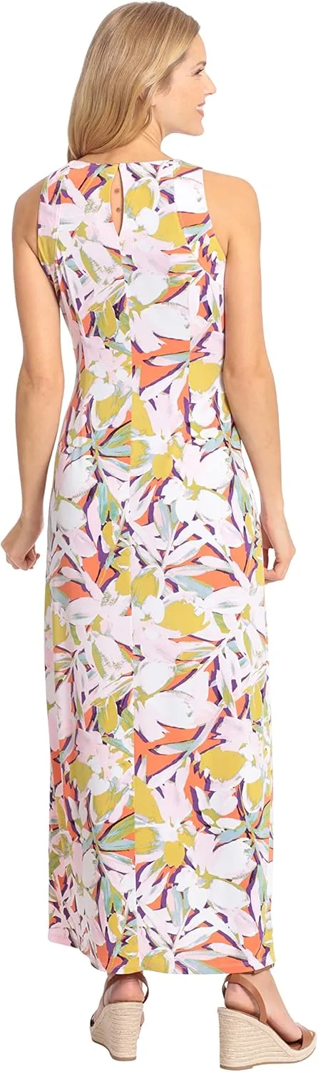 London Times Women's Dual Slit Maxi Dress Vacation Occasion Event Guest of