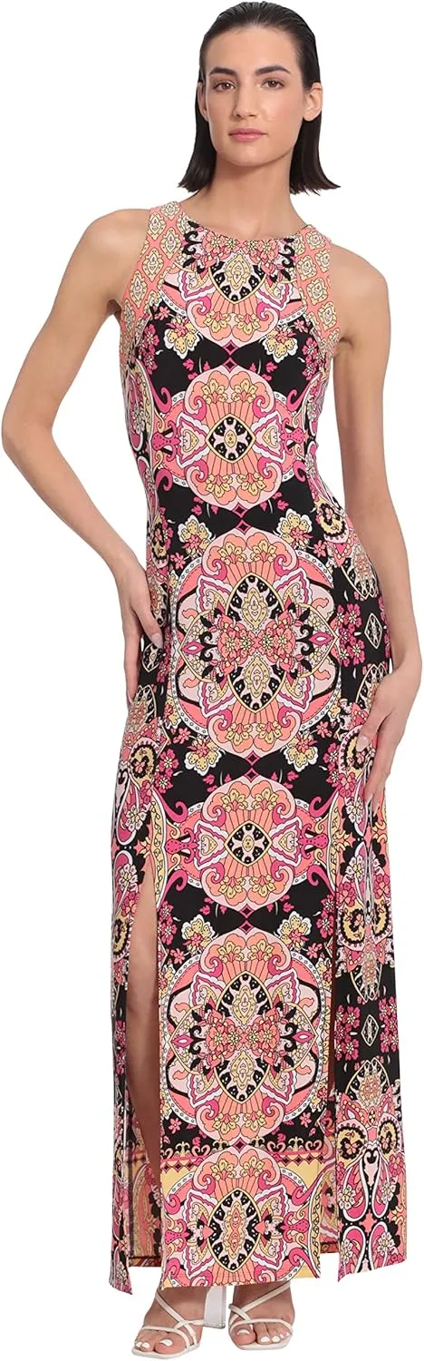 London Times Women's Dual Slit Maxi Dress Vacation Occasion Event Guest of