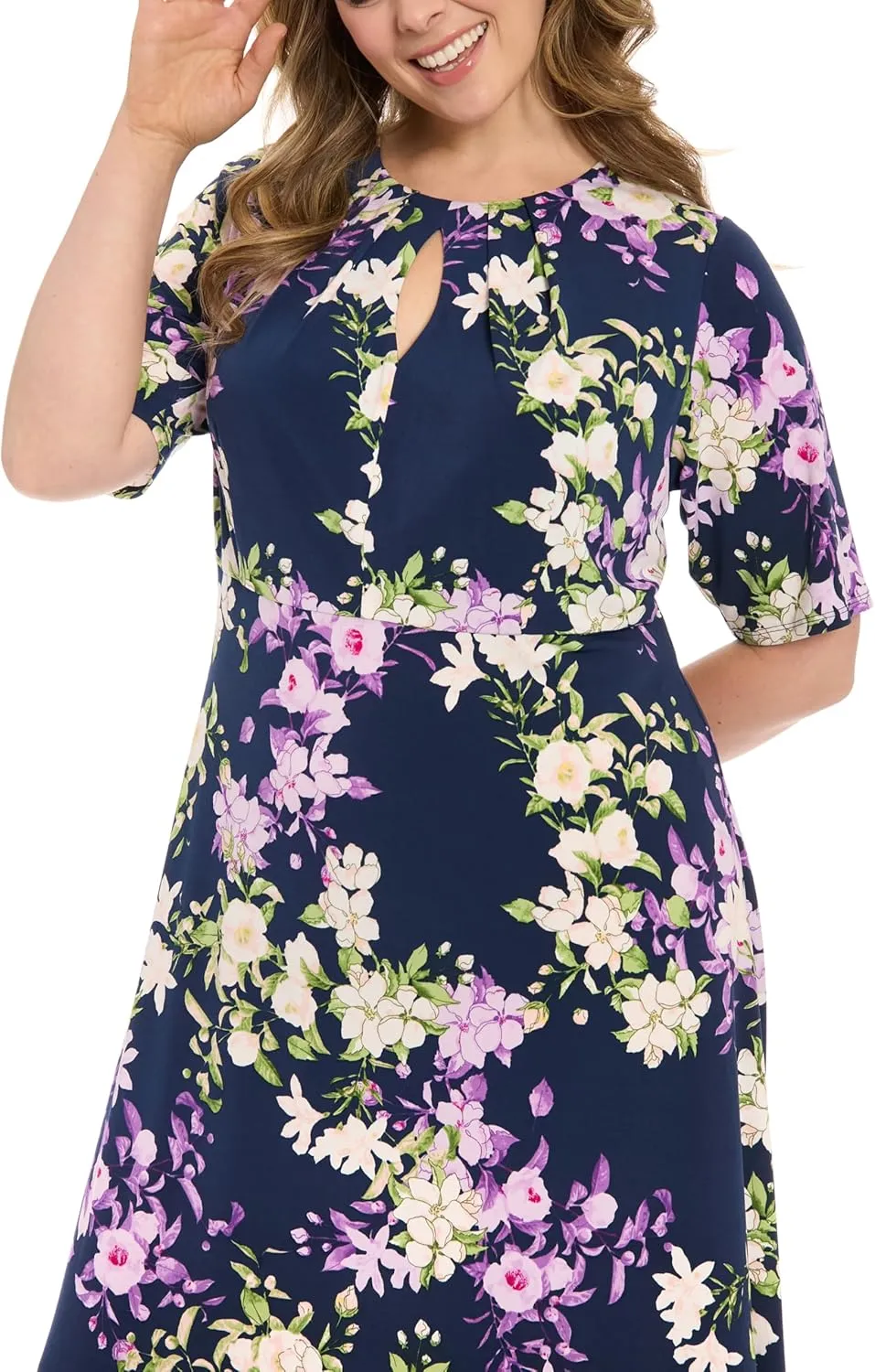 London Times Women's Ref Body T6564m with Bodice Pleats at Neck from T4470m