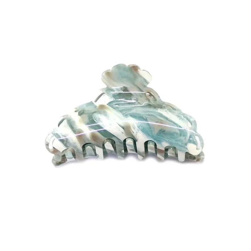 Marble Resin Jaw Clips (Blue)