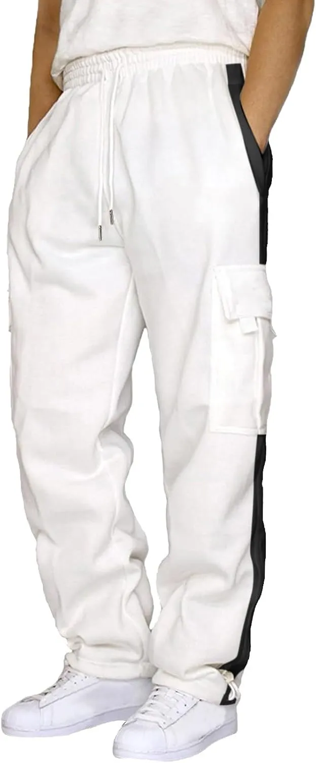Mens Cargo Pants Relaxed Fit Tactical Pants Outdoor Hiking Athletic Sweatpants with Multi Pockets