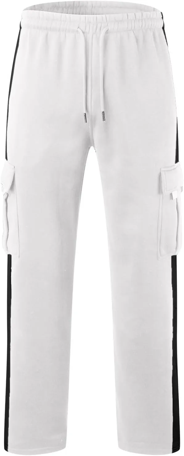 Mens Cargo Pants Relaxed Fit Tactical Pants Outdoor Hiking Athletic Sweatpants with Multi Pockets