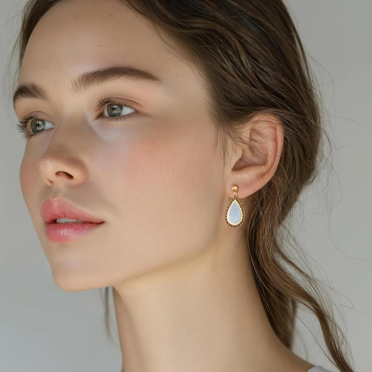 Milan Chiva 14K Gold Plated Dangle Earrings for Women Lightweight Dainty Jewelry