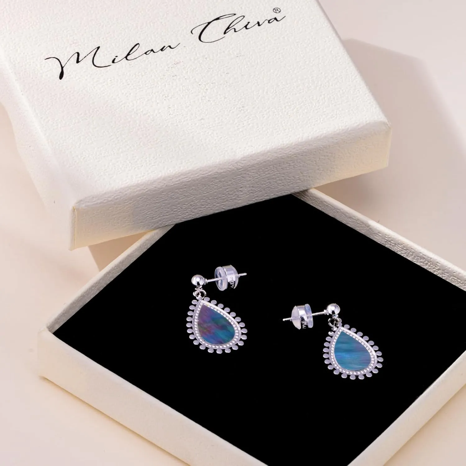 Milan Chiva 14K Gold Plated Dangle Earrings for Women Lightweight Dainty Jewelry