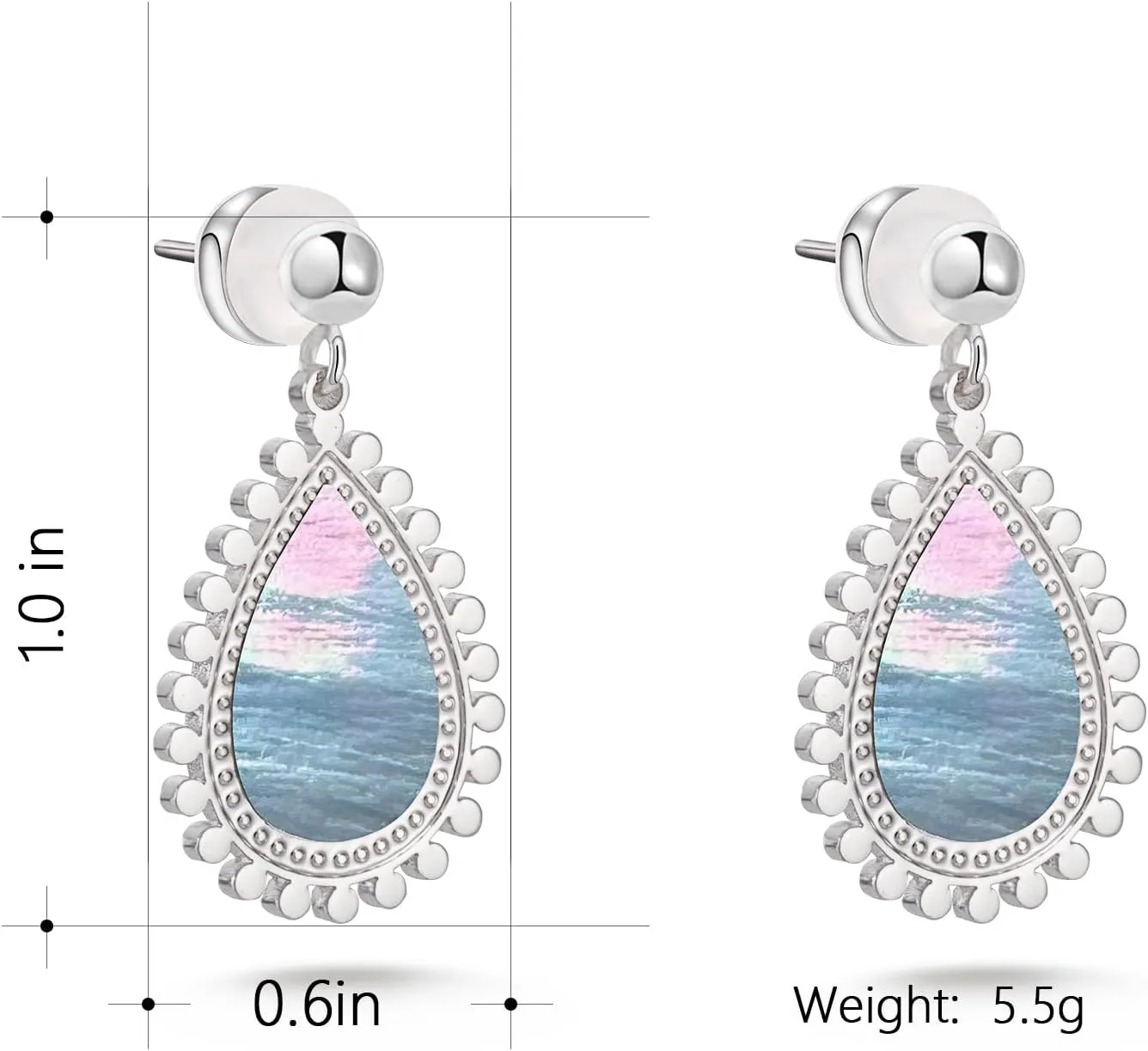 Milan Chiva 14K Gold Plated Dangle Earrings for Women Lightweight Dainty Jewelry