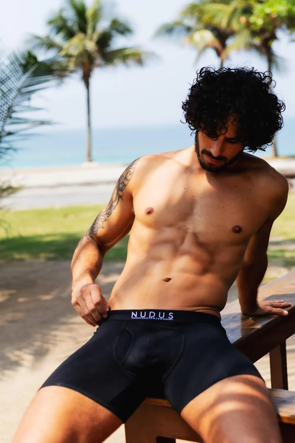 NUDUS Men's Stylish Bamboo Rayon Soft Underwear With Fly - Pack Of 4 Gift Box