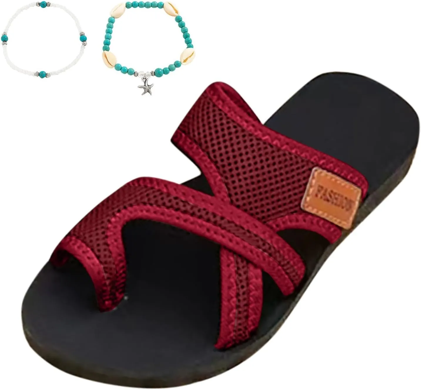 Orthopedic Sandals for Women Breathable Mesh Slide Flip Flops Arch Support Sandals Comfortable Beach Sandals
