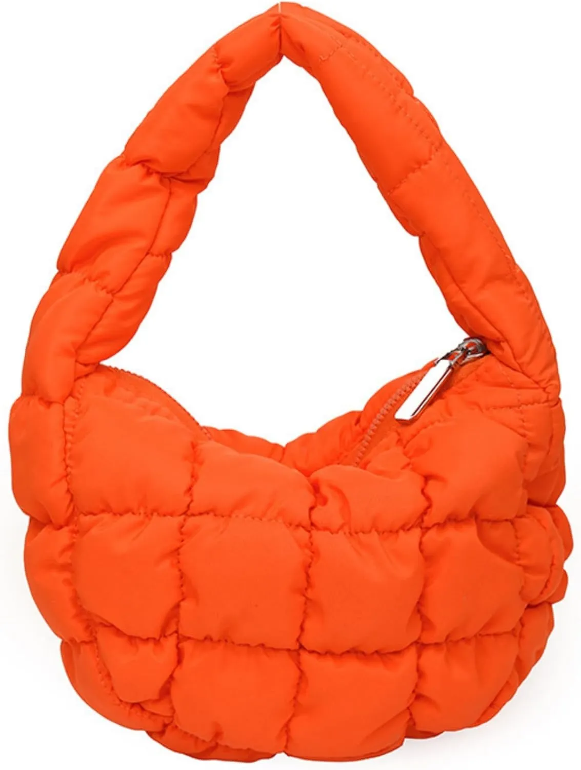 Puffer Bag Women Mini Quilted Cute Bubble Handbag Crescent Wrist Satchel Y2k Purse