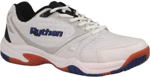 Python Deluxe Indoor Court Shoes (Racquetball, Squash, Badminton, Indoor Pickleball, Volleyball) (Low & Mid) (Black & White Colors) (Non-Slip) (Non-Marking)
