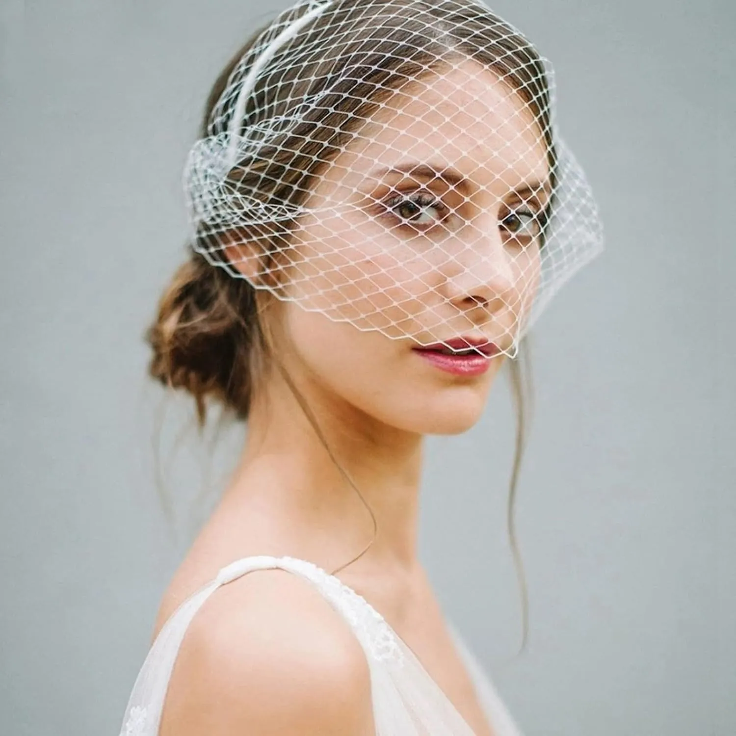 Qiansail Mesh Face Veil Headbands Black Fascinator Headband Tea Party Birdcage Headwear Wedding Hair Accessories for Women