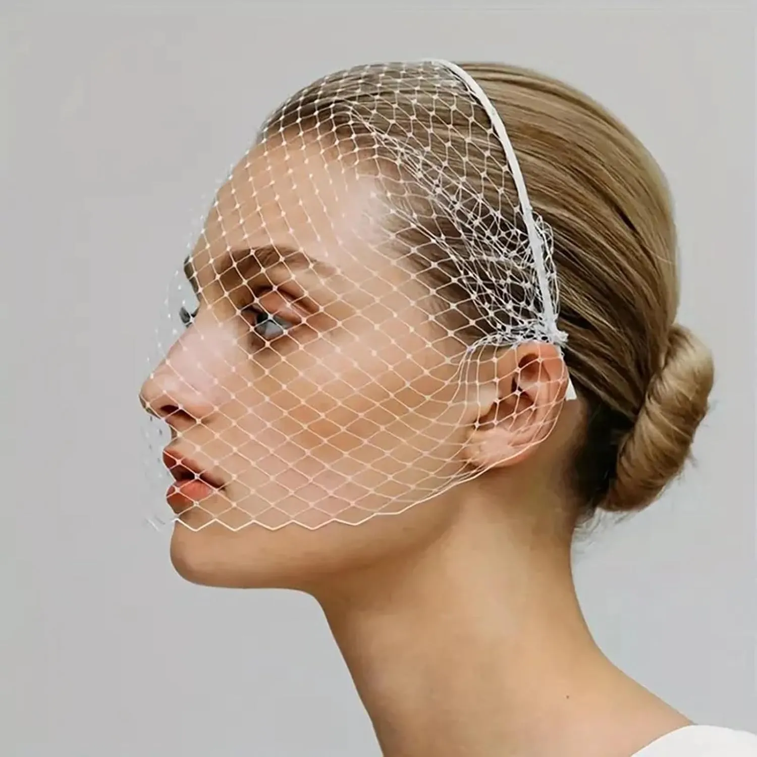 Qiansail Mesh Face Veil Headbands Black Fascinator Headband Tea Party Birdcage Headwear Wedding Hair Accessories for Women