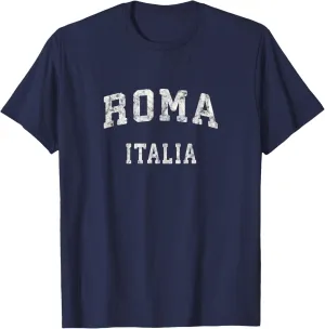 Rome Italy T-Shirt Vintage Roma Italia Sports Design Tee T-Shirt