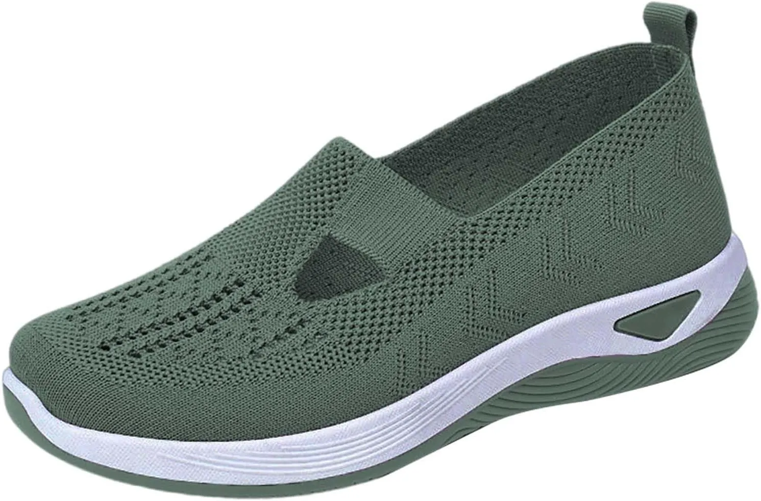 Shoes Women's Woven Breathable Slip On Walking Sneakers Foam Shoes with for Cross Country Activities (3.5 UK Green)