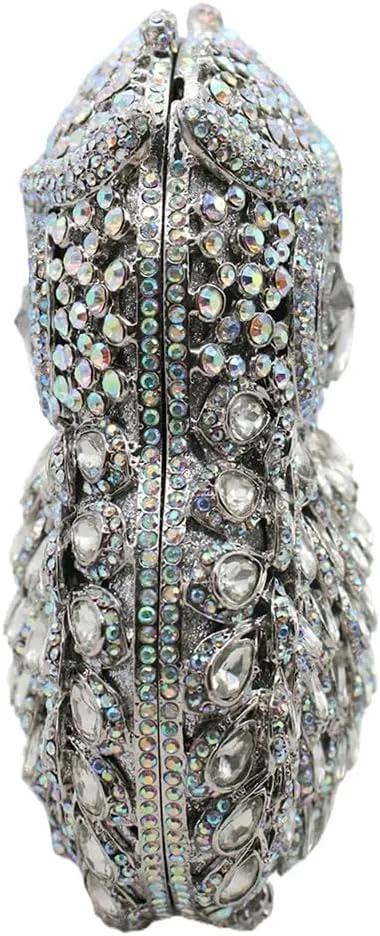 UMREN Cute Owl Clutch Women Crystal Evening Bags Luxury Handbag Rhinestone Wedding Party Purse
