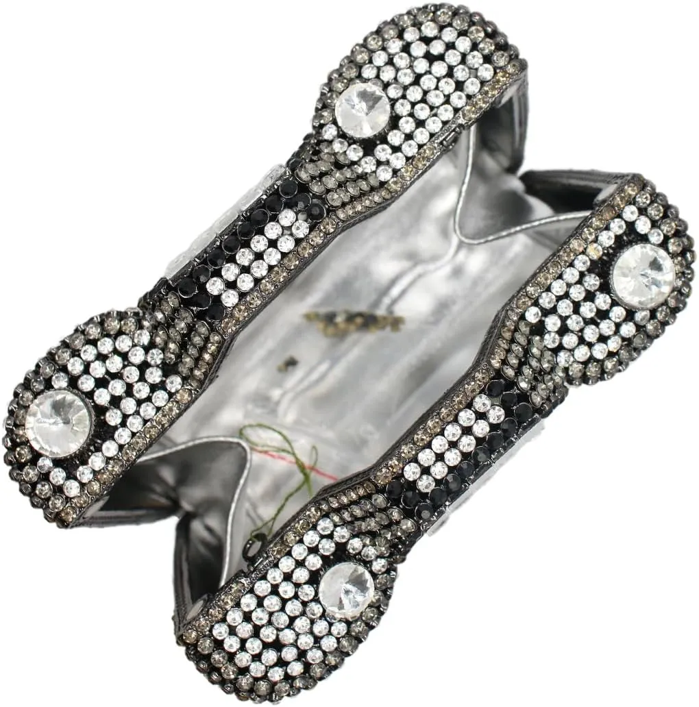 UMREN Novelty Crystal Camera Shaped Clutch Purse for Women Sparkly Rhinestones Evening Clutch Bag Glitter Bridal Prom Handbag