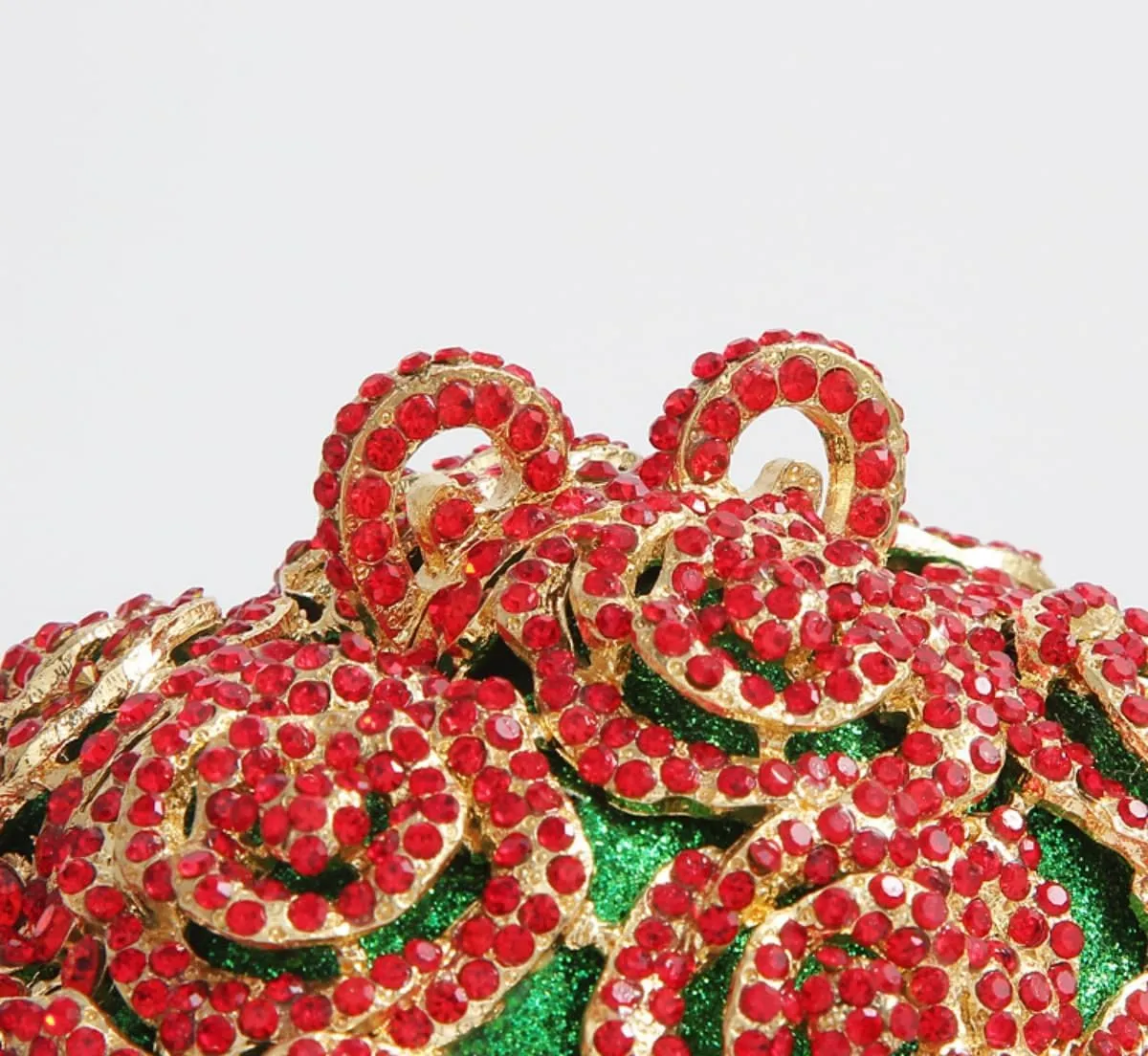 UMREN Women Vintage Flower Rhinestone Clutch Crystal Evening Bag Purse Wedding Cocktail Bag