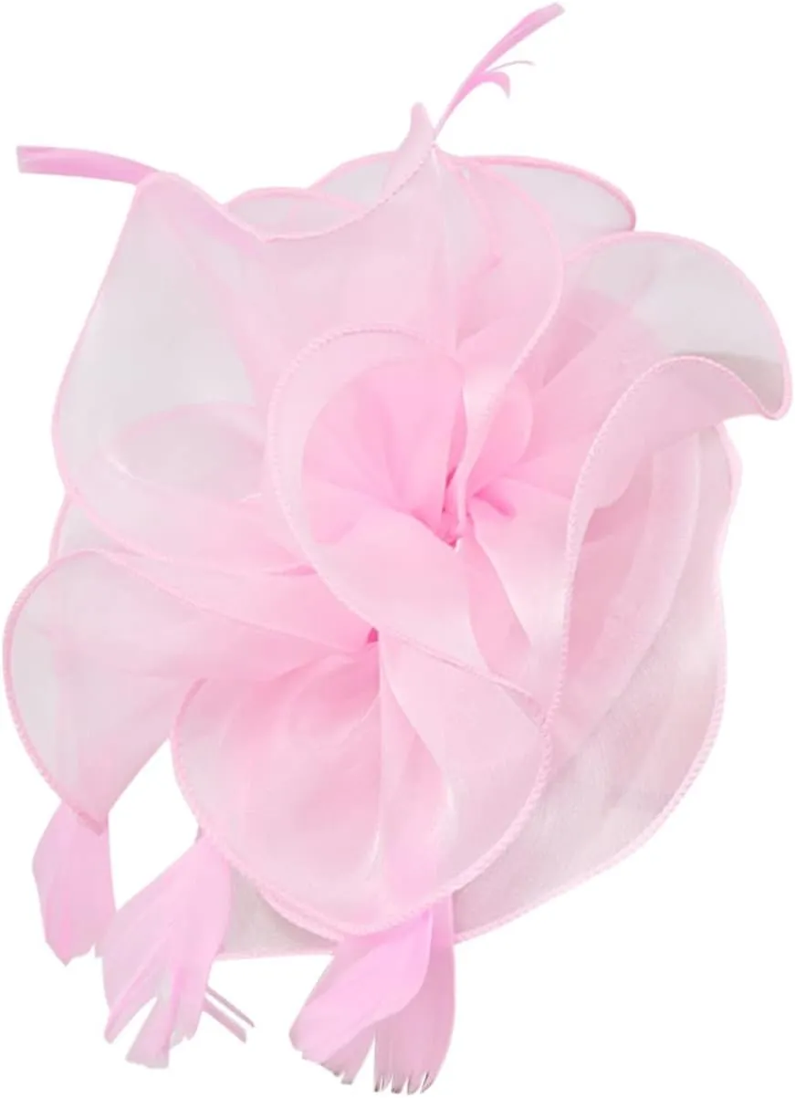 Women Fascinators Hat Flower Mesh Cocktail Tea Party Headband Hair Clip Cocktail Pillbox Hat