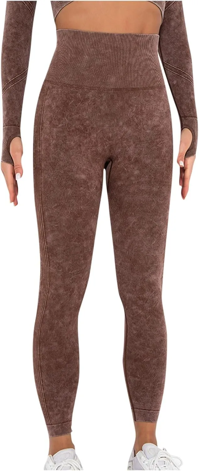 Women High Waisted Yoga Pants Tummy Control Leggings Stretch Workout Pants Cozy Gym Pants Hiking Trouser Lounge Pants