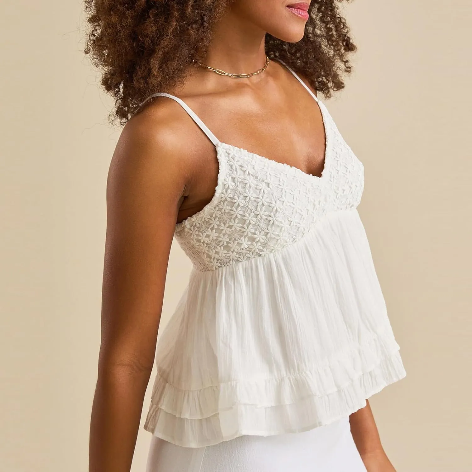 Women Ruched Cami Tops Y2k V Neck Ruffled Babydoll Cami Tops Cute Bow Print Spaghetti Strap Backless Camisole