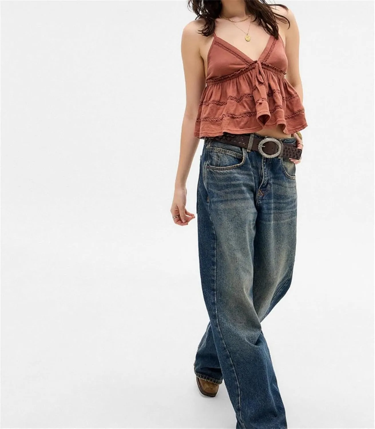 Women Ruched Cami Tops Y2k V Neck Ruffled Babydoll Cami Tops Cute Bow Print Spaghetti Strap Backless Camisole