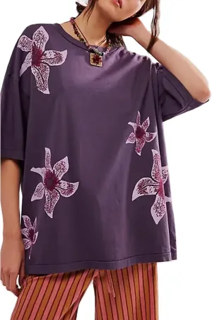 Women Y2k Oversized Summer Tops Cute Fruit Loose Fit Vintage T Shirts Crew Neck Aesthetic Graphic Short Sleeve