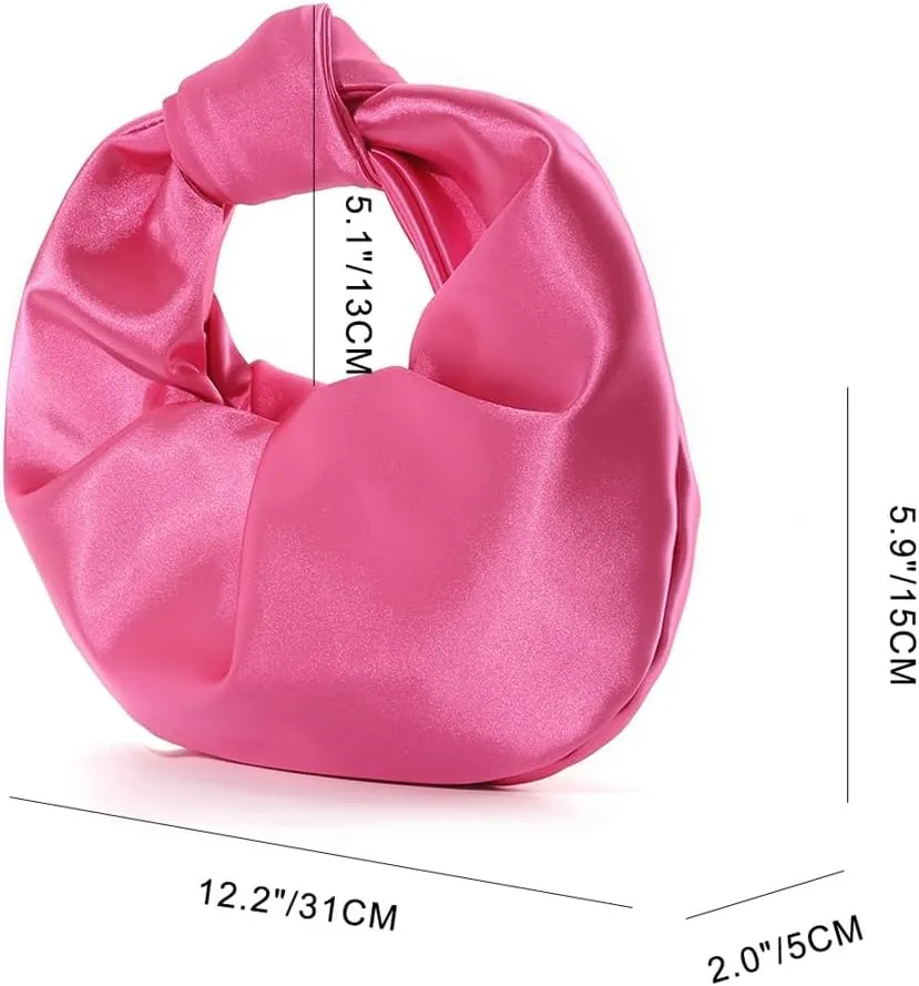 Womens Crescent Evening Banquet Clutch Elegant Pleated Cloud Purse Handbag Ladies Small Tote Bag for Wedding Party