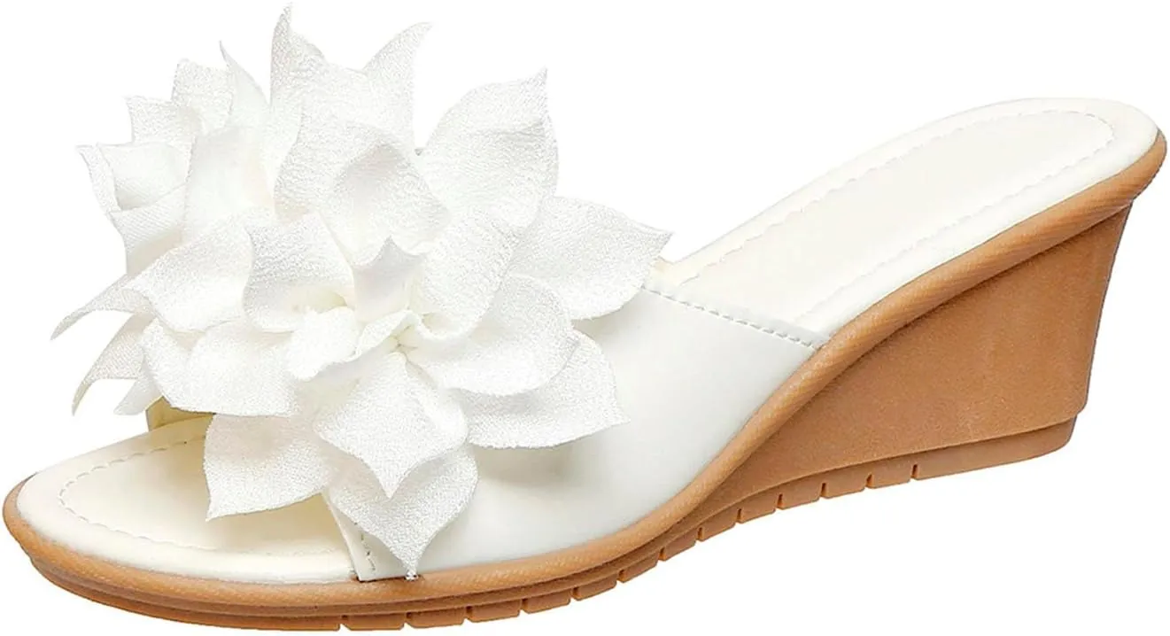 Womens Flip Flops Dressy Orthopedic Sandals Summer Comfortable Sandals Arch Support Wedge Slippers Vacation Shoes