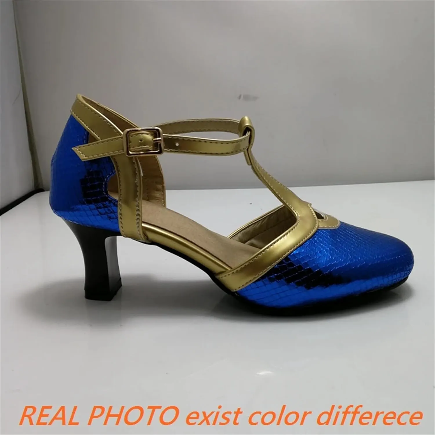 Women's Mixed Color T-Strap Sandals - 6CM Round Toe, Casual Summer Flats