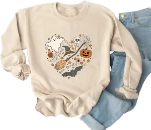 Ykomow Pumpkin SweatShirt for Women Thanksgiving Graphic Tees Fall Halloween Sweater