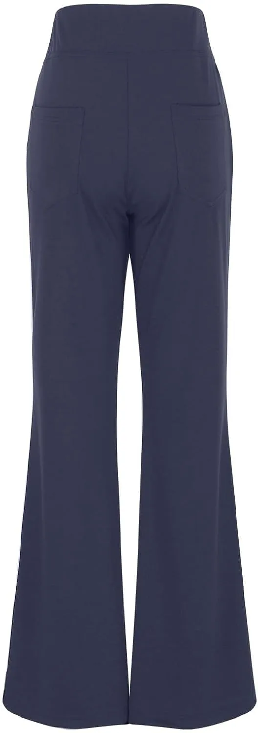 Yoga Dress Pants for Women Bootcut High Waisted Work Pants Stretchy Trousers Pull On Office Slacks with Back Pockets